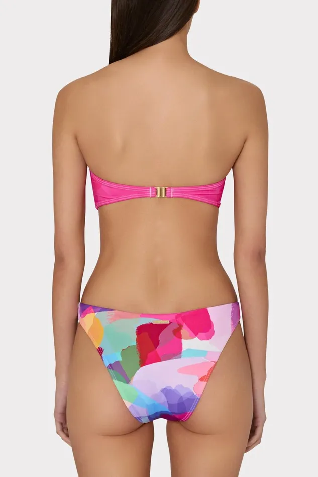 Women Bikinis Milly Margot Rainbow Waterfall Bikini Bottom Multi