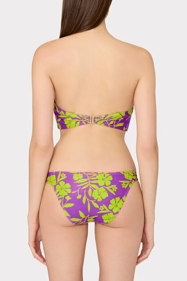 Women Bikinis Milly Marigold Aroma Ruched Sides Bikini Bottom Purple Multi Women Bikinis Milly Marigold Aroma Ruched Sides Bikini Bottom Purple Multi