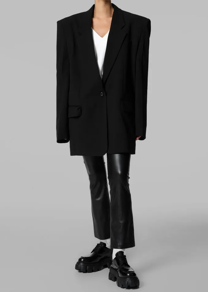 Women Billie Oversized Blazer 8211 Black The Frankie Shop Outerwear