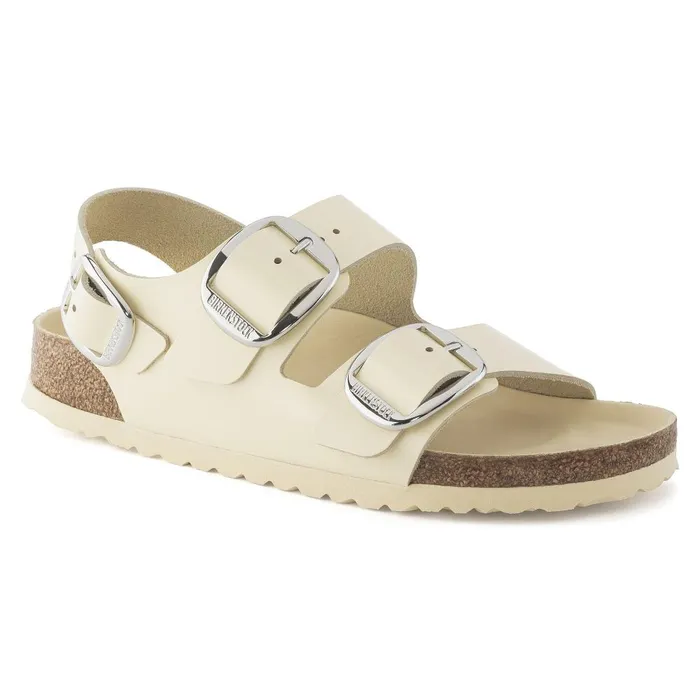 Women Birkenstock BackAnkleStrap Milano Big Buckle High Shine Butter