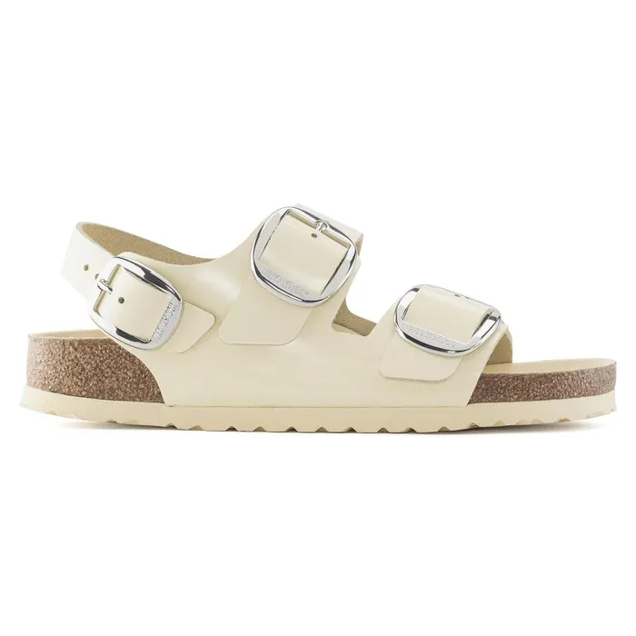 Women Birkenstock BackAnkleStrap Milano Big Buckle High Shine Butter