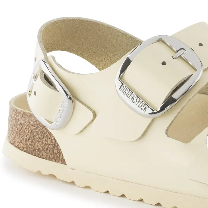 Women Birkenstock BackAnkleStrap Milano Big Buckle High Shine Butter