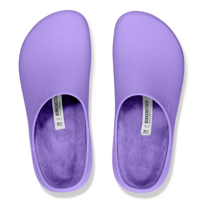 Women Birkenstock Clogs SuperBirki Shearling Purple