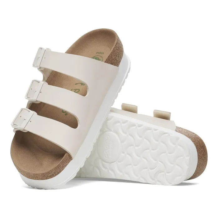 Women Birkenstock MultiStrap Florida Platform Flex Eggshell