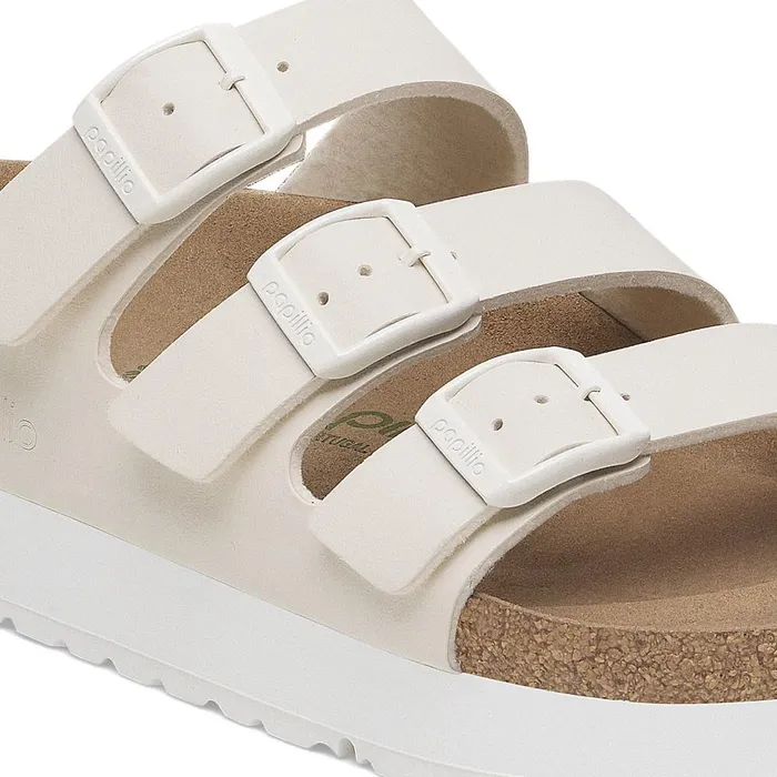 Women Birkenstock MultiStrap Florida Platform Flex Eggshell
