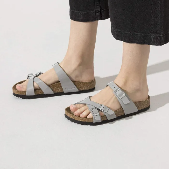 Women Birkenstock MultiStrap Franca Patent Alloy