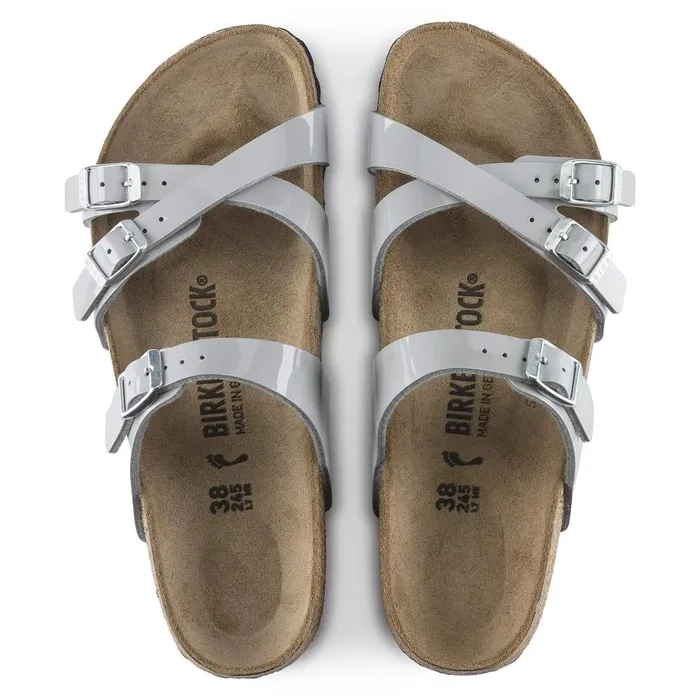 Women Birkenstock MultiStrap Franca Patent Alloy