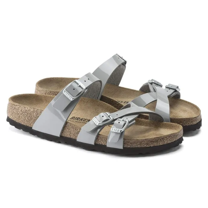Women Birkenstock MultiStrap Franca Patent Alloy