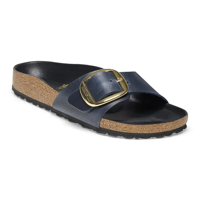 Women Birkenstock OneStrap Madrid Big Buckle Blue