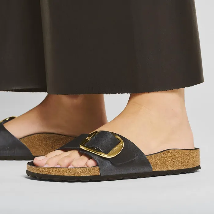 Women Birkenstock OneStrap Madrid Big Buckle Blue