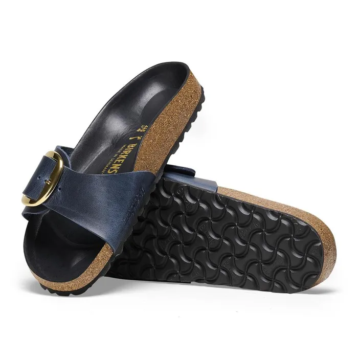 Women Birkenstock OneStrap Madrid Big Buckle Blue