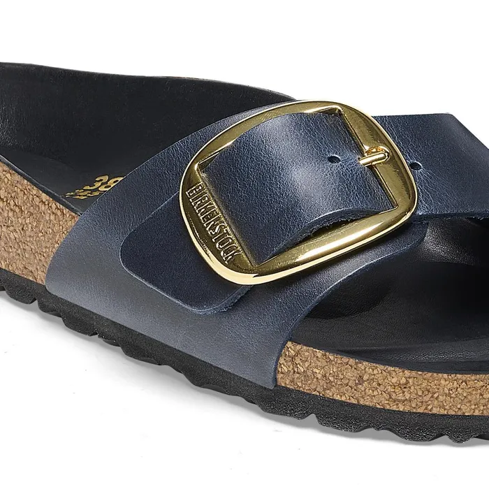 Women Birkenstock OneStrap Madrid Big Buckle Blue