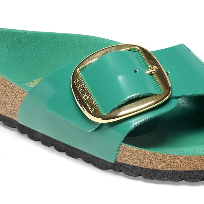 Women Birkenstock OneStrap Madrid Big Buckle High Shine Digital Green