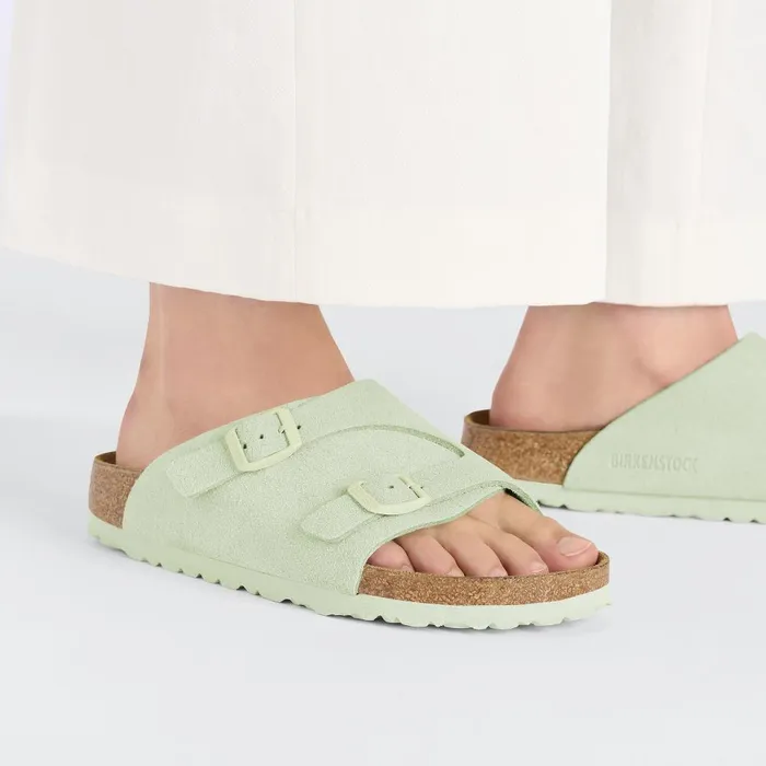 Women Birkenstock OneStrap Zrich Faded Lime