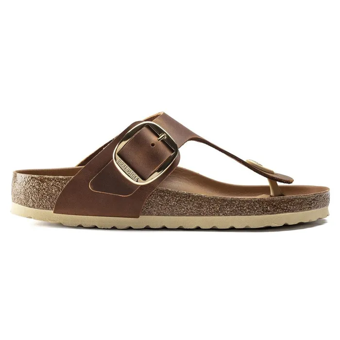 Women Birkenstock Thong Gizeh Big Buckle Cognac