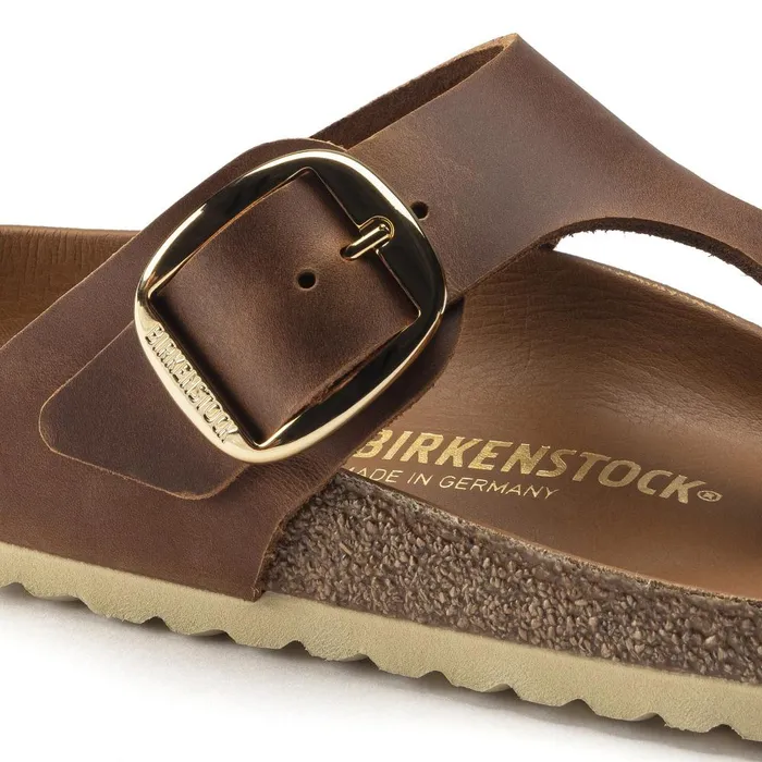 Women Birkenstock Thong Gizeh Big Buckle Cognac