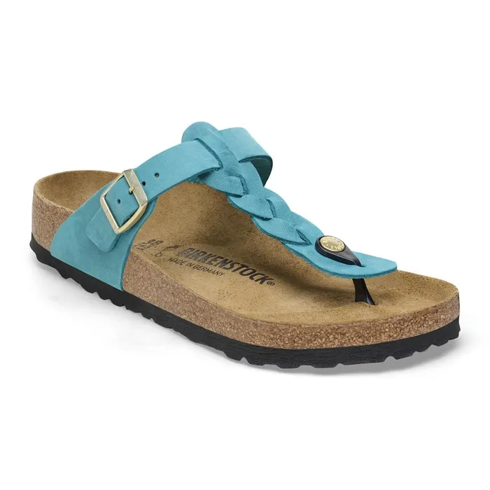 Women Birkenstock Thong Gizeh Braided Biscay Bay