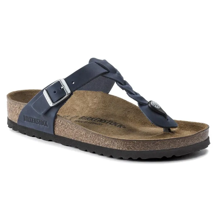 Women Birkenstock Thong Gizeh Braided Navy