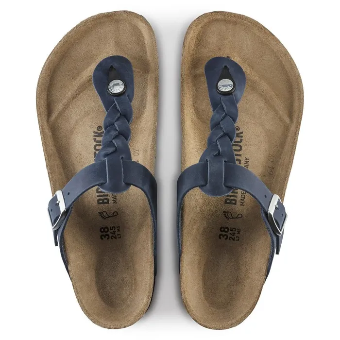 Women Birkenstock Thong Gizeh Braided Navy