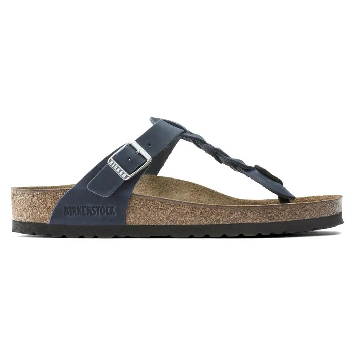 Women Birkenstock Thong Gizeh Braided Navy