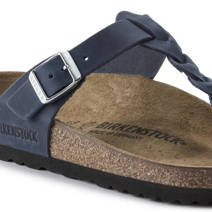 Women Birkenstock Thong Gizeh Braided Navy