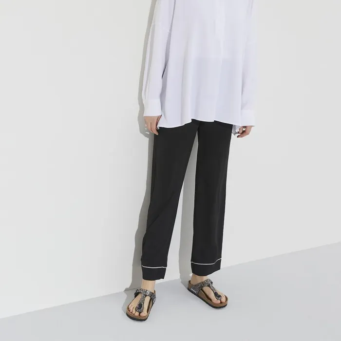 Women Birkenstock Thong Gizeh Metallic Stones Black