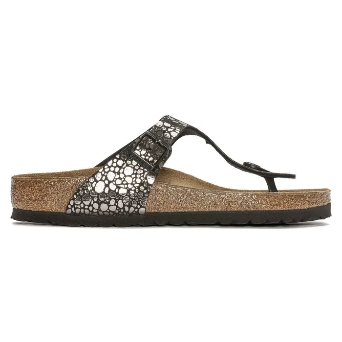 Women Birkenstock Thong Gizeh Metallic Stones Black
