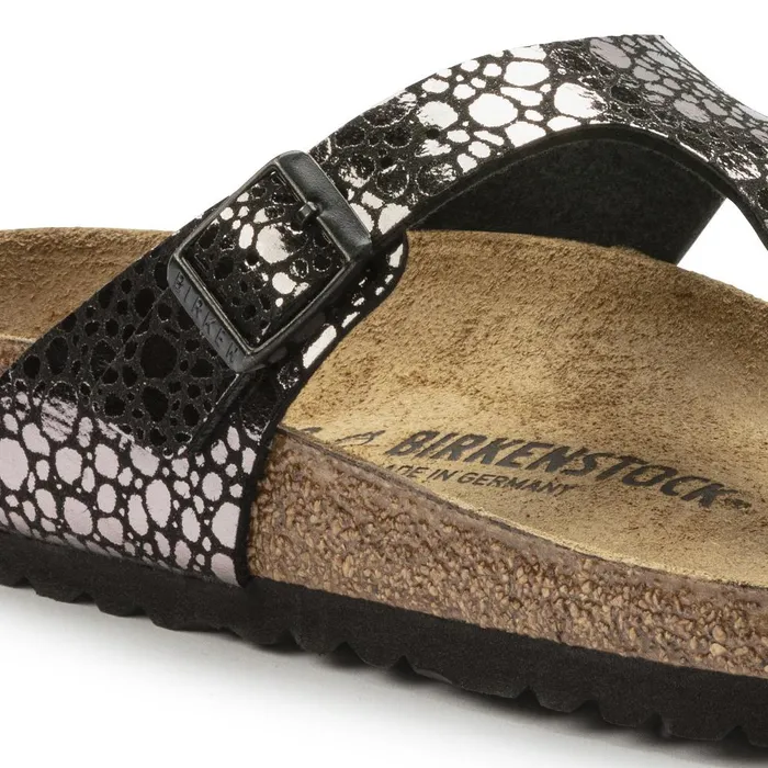 Women Birkenstock Thong Gizeh Metallic Stones Black