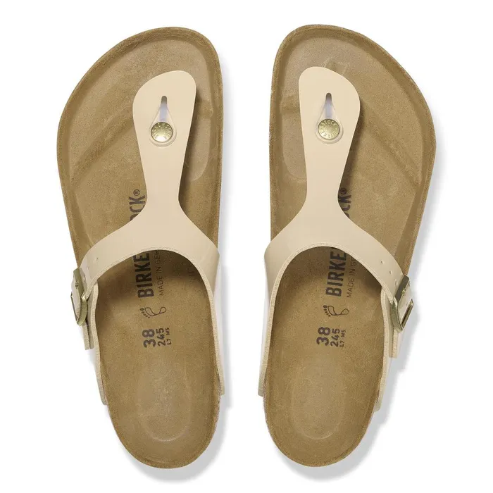 Women Birkenstock Thong Gizeh Patent Sand