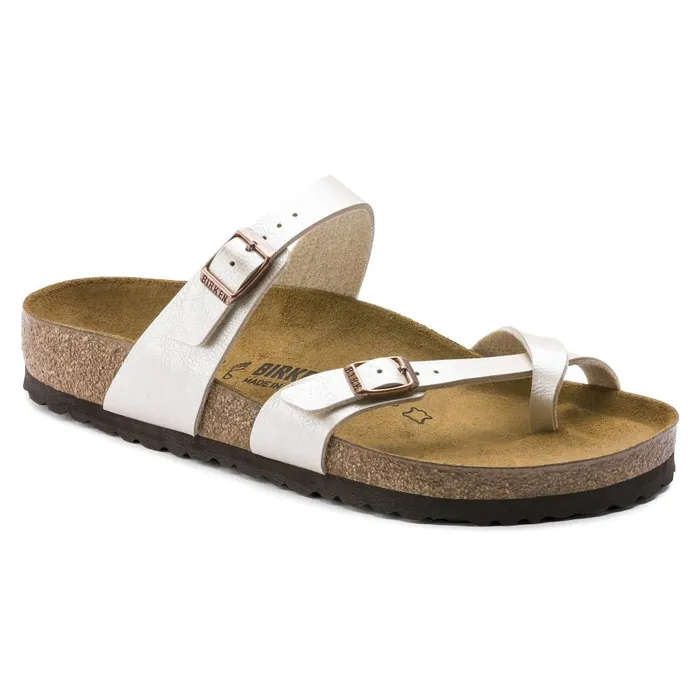 Women Birkenstock Thong Mayari Graceful Pearl White