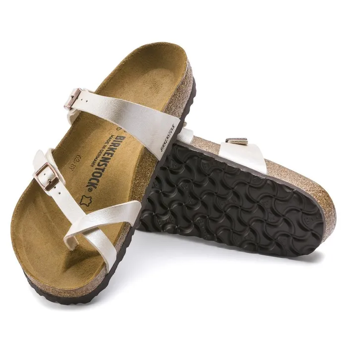 Women Birkenstock Thong Mayari Graceful Pearl White