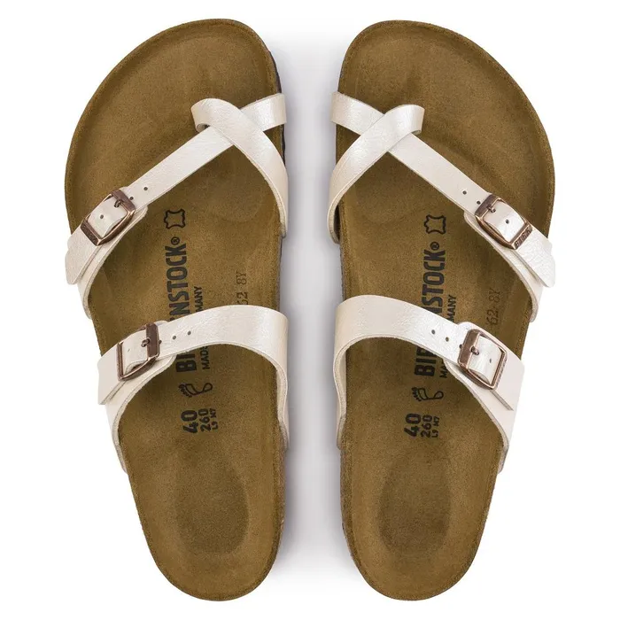 Women Birkenstock Thong Mayari Graceful Pearl White
