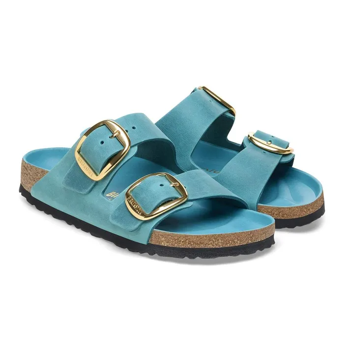 Women Birkenstock TwoStrap Arizona Big Buckle Biscay Bay