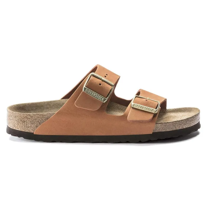 Women Birkenstock TwoStrap Arizona Soft Footbed Pecan
