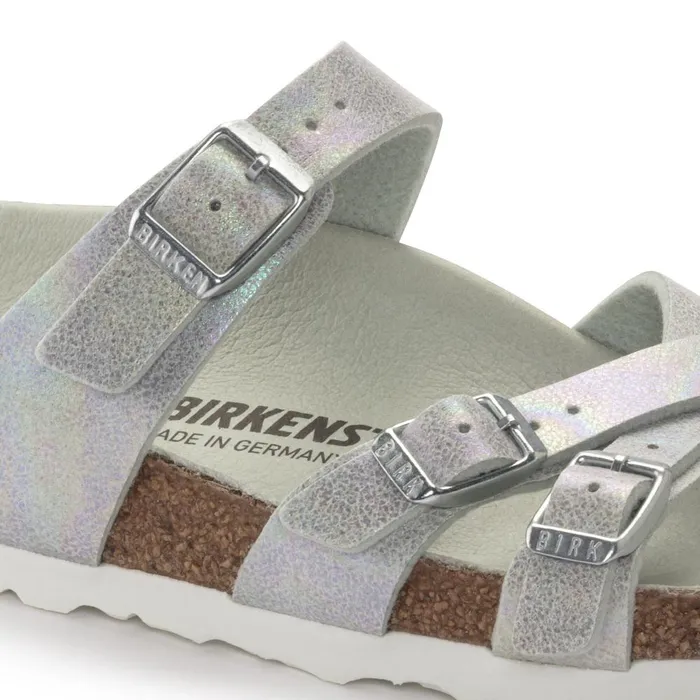 Women Birkenstock TwoStrap Franca Vegan Iridescent Matcha