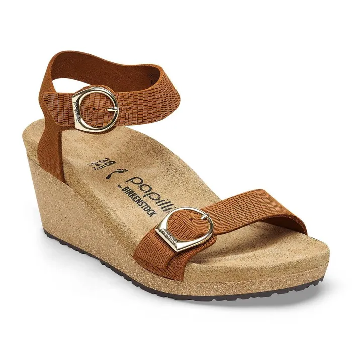 Women Birkenstock TwoStrap Soley Burnt Orange