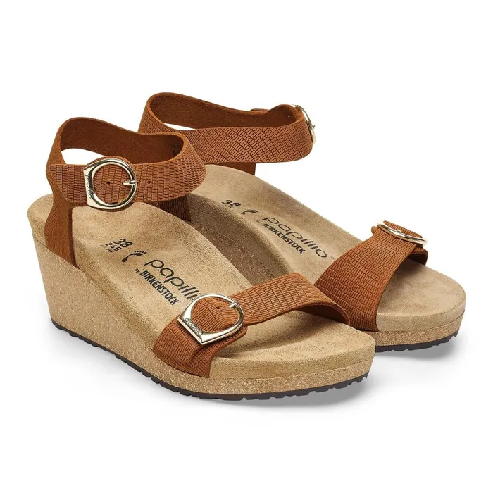 Women Birkenstock TwoStrap Soley Burnt Orange