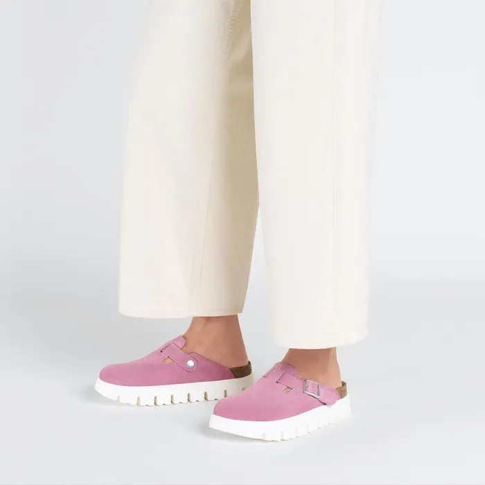 Women Birkenstock Wedges and Platforms Boston Chunky Candy Pink