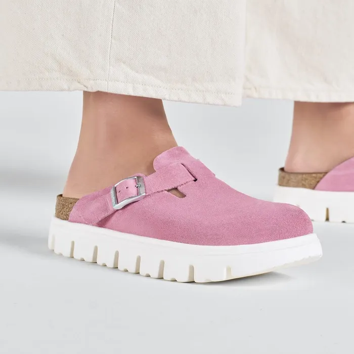 Women Birkenstock Wedges and Platforms Boston Chunky Candy Pink