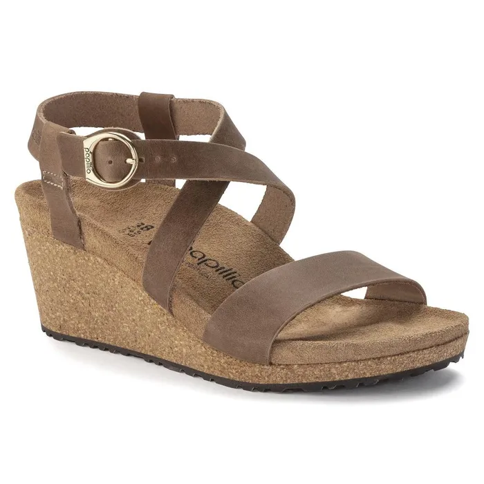 Women Birkenstock Wedges and Platforms Sibyl RingBuckle Cognac