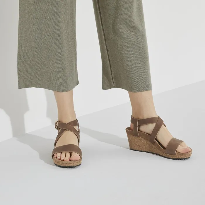 Women Birkenstock Wedges and Platforms Sibyl RingBuckle Cognac