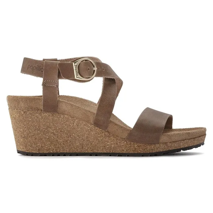 Women Birkenstock Wedges and Platforms Sibyl RingBuckle Cognac