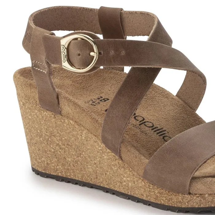 Women Birkenstock Wedges and Platforms Sibyl RingBuckle Cognac