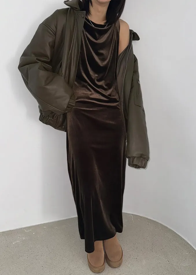 Women Blane Faux Leather Padded Bomber Jacket 8211 Khaki Brown The Frankie Shop Outerwear