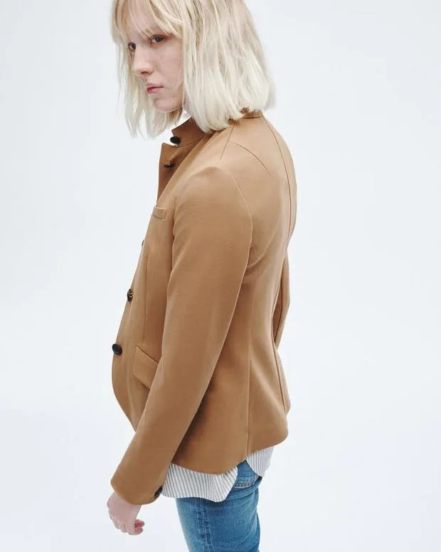 Women Blazers and Vests Rag and Bone Slade Ponte Blazer Camel