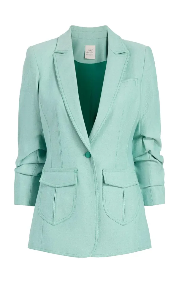 Women Blazers Cinq Sept Louisa Jacket Light Marine Green