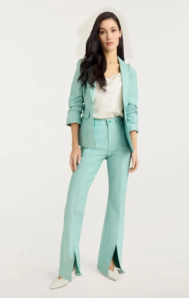 Women Blazers Cinq Sept Louisa Jacket Light Marine Green