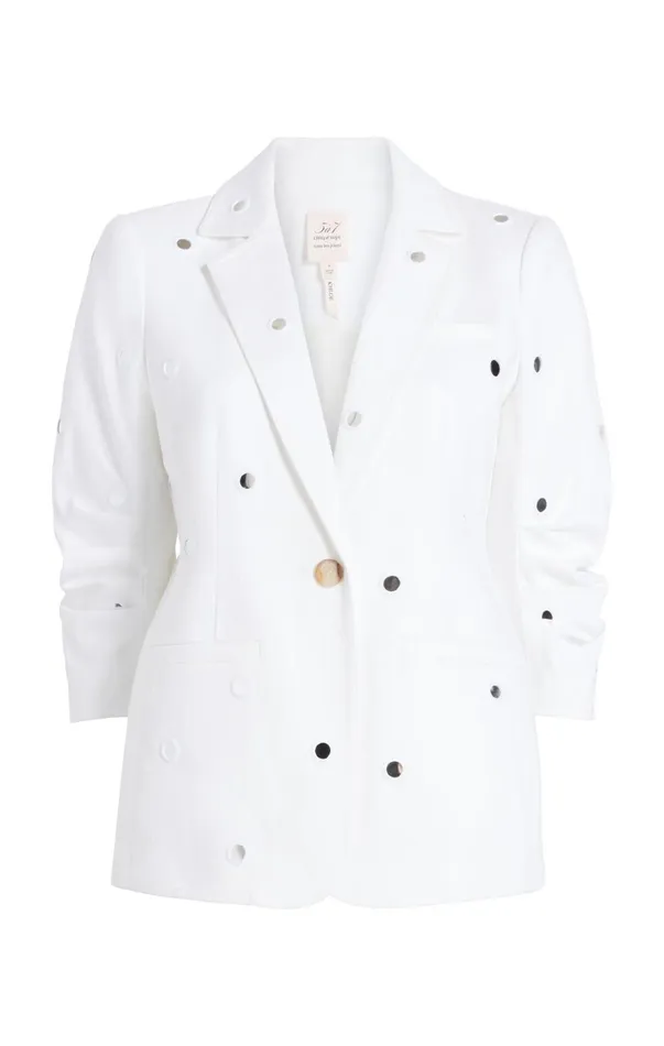 Women Blazers Cinq Sept Mirror Denim Khloe Blazer White