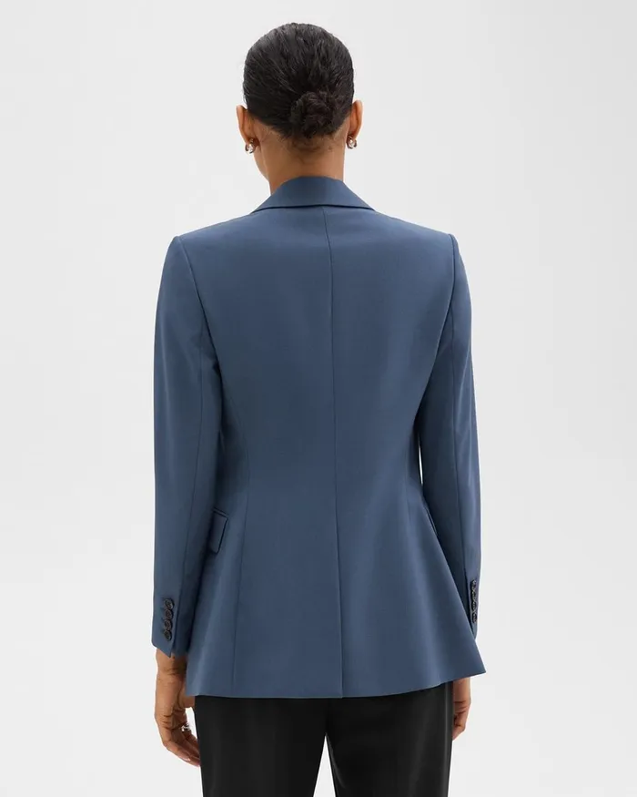 Women Blazers Jackets Theory Etiennette Blazer In Good Wool Ash Blue
