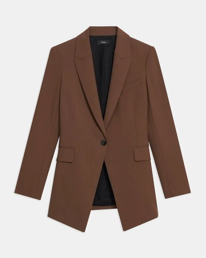 Women Blazers Jackets Theory Etiennette Blazer In Good Wool Russet